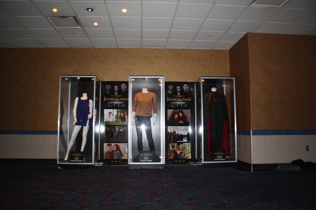At the Regal E-Walk in New York City, featuring costumes worn by Kristin Stewart, Taylor Lautner & Charlie Bewhey