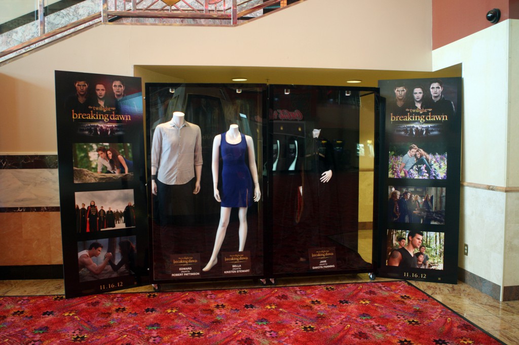At the Regal Irvine Spectrum in Southern California, featuring costumes worn by Robert Pattinson, Kristin Stewart & Dakota Fanning