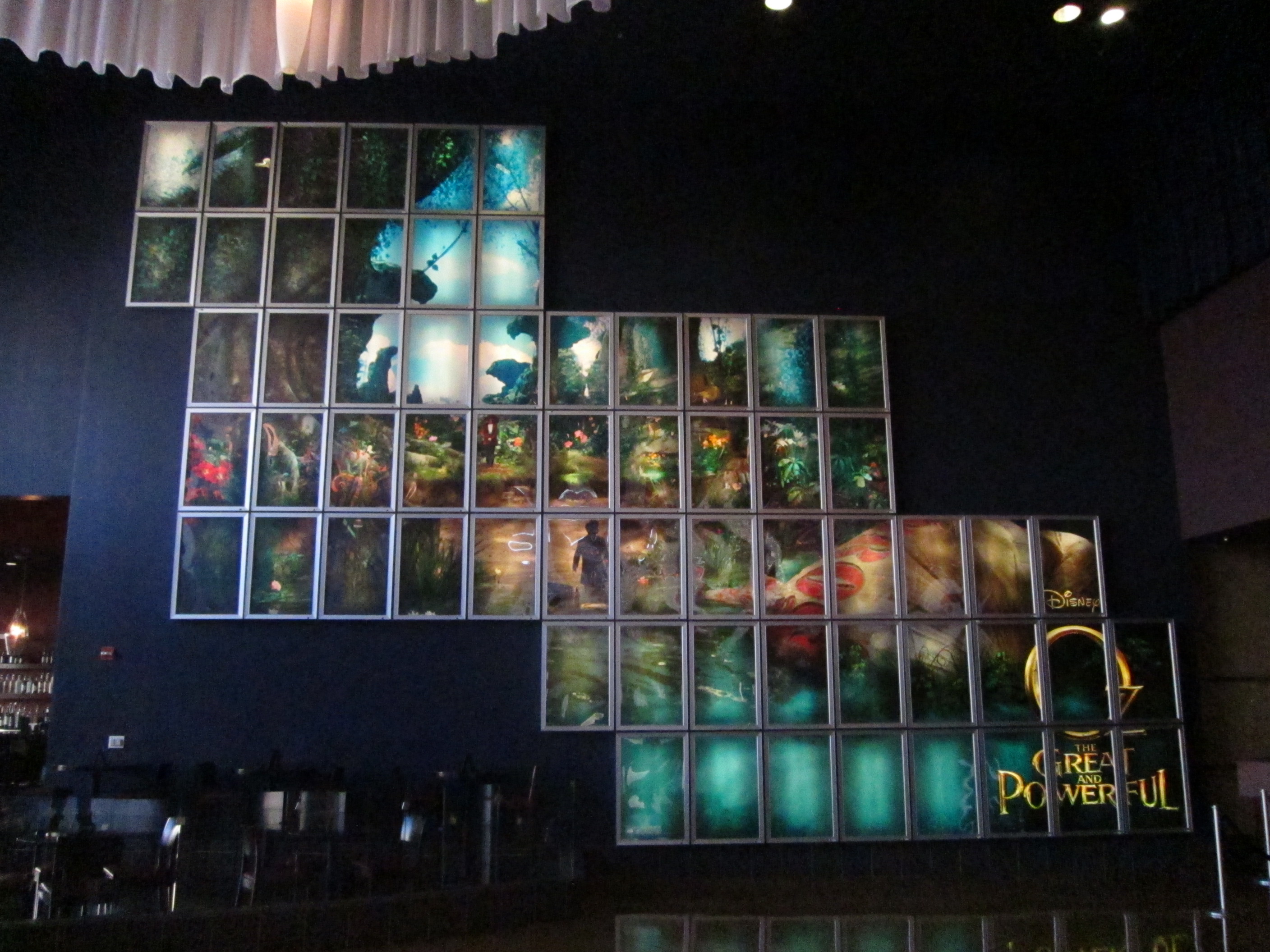 Backlit wall for Disney's OZ THE GREAT AND POWERFUL at the ArcLight Pasadena.
