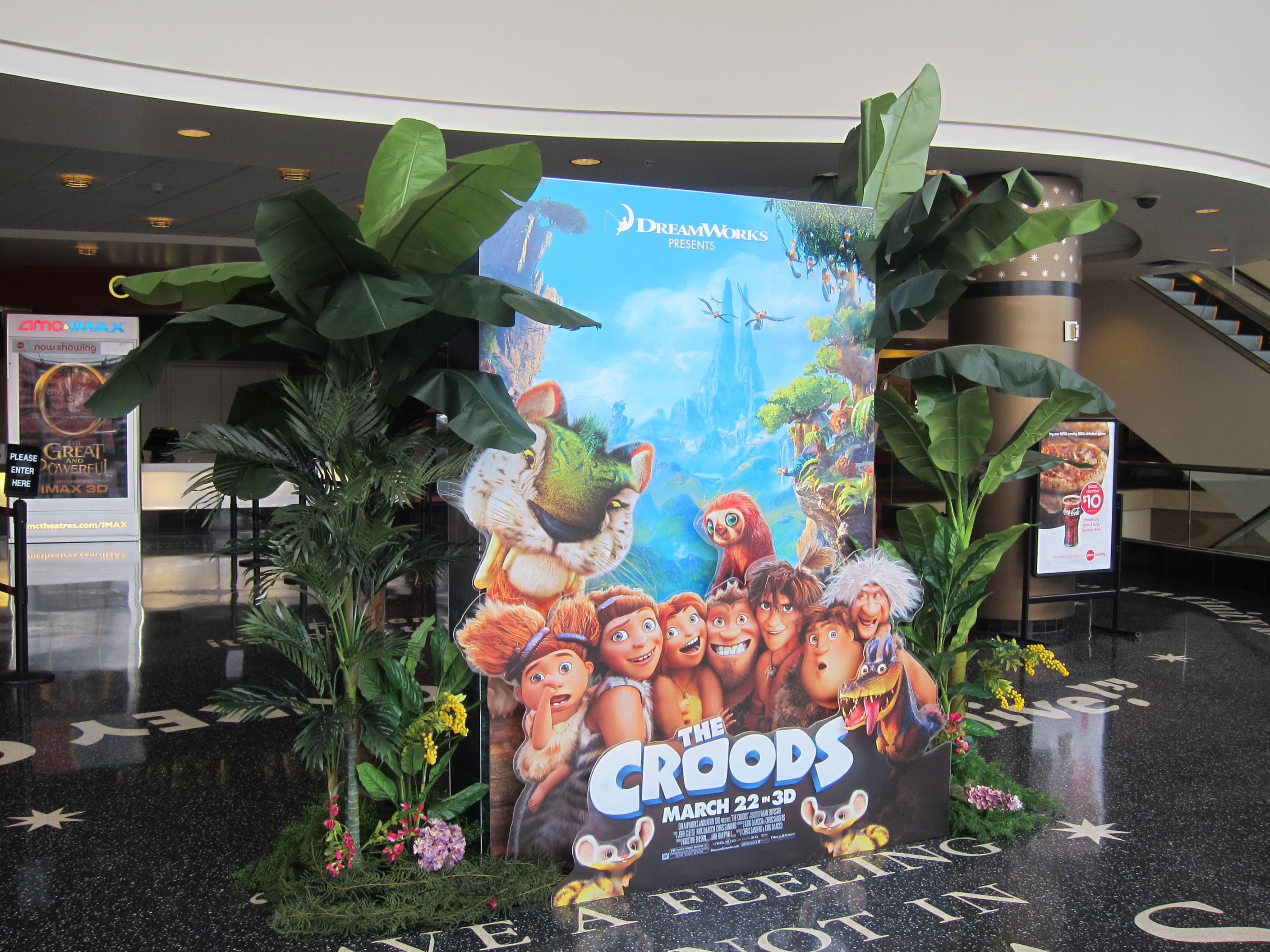 THE CROODS special layered display at the AMC Century City 15.