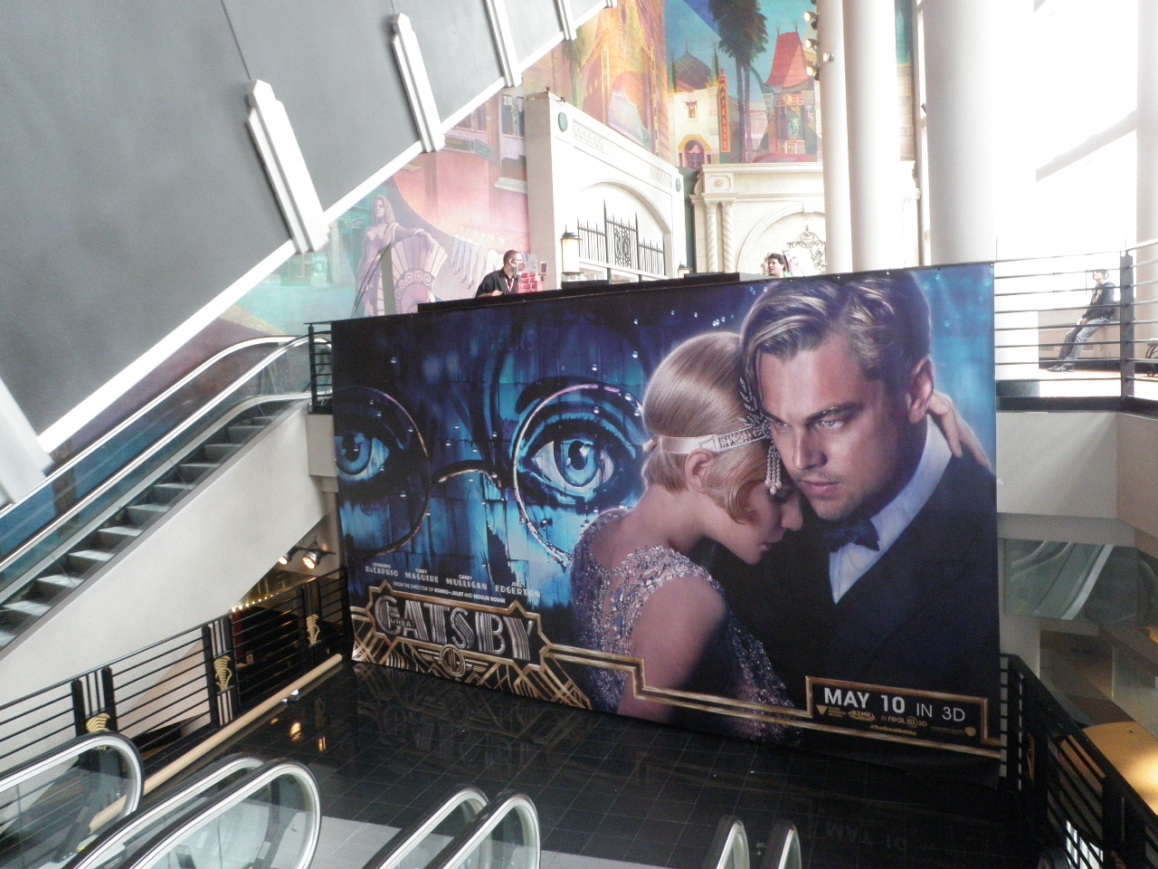 The giant banner for THE GREAT GATSBY at the AMC Loews Lincoln Square in New York City.