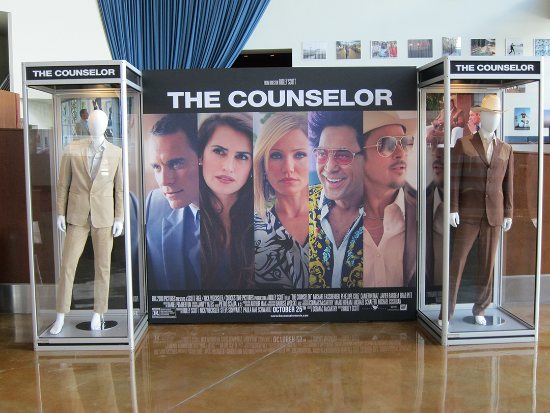 THE COUNSELOR costume exhibit at the ArcLight Hollywood.